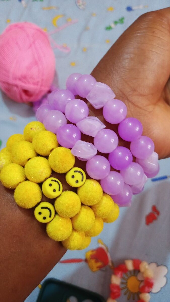 Bracelets perles colorées