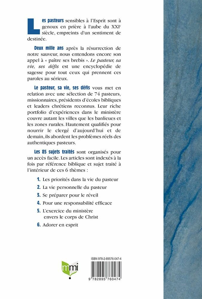 Le Pasteur : Sa Vie, Défis