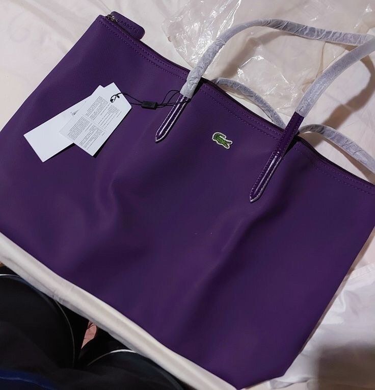 Sac cabas violet lacoste