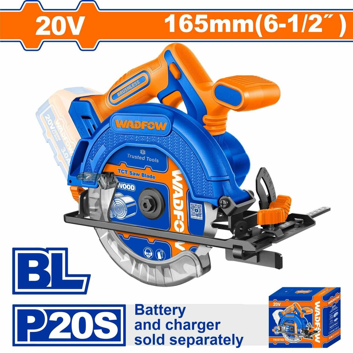 Scie Circulaire WADPOW 20V 165mm