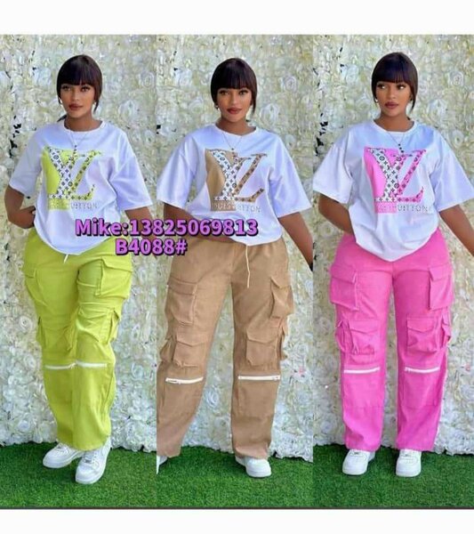 Pantalon cargo coloré femme