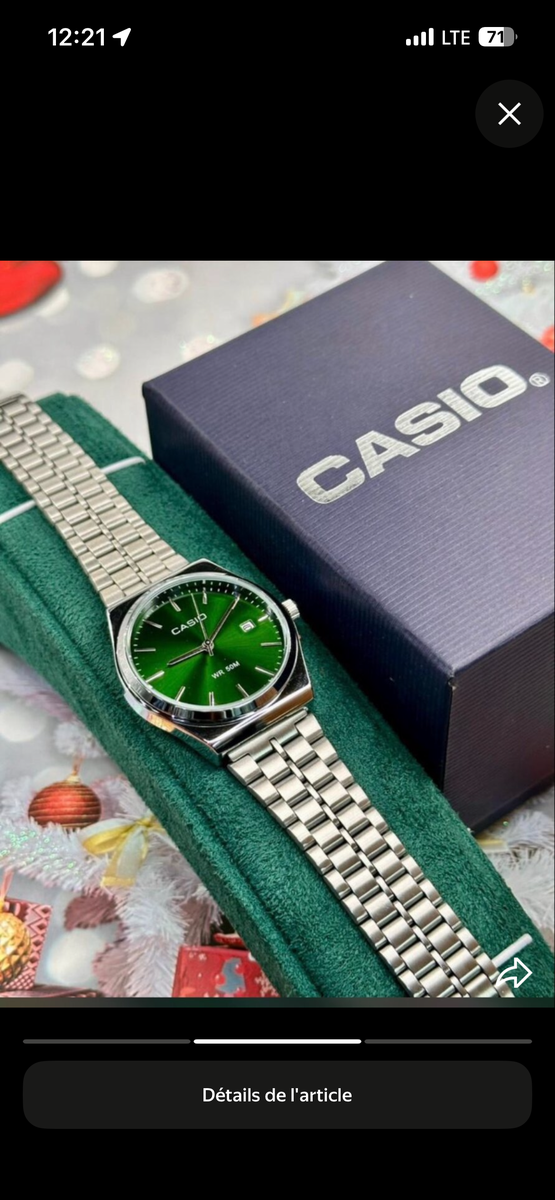 Montre élégante Casio homme