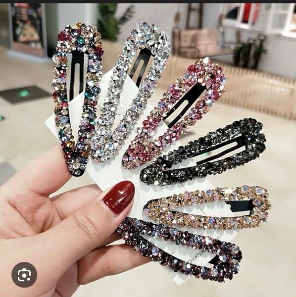 Barrettes à strass glamour