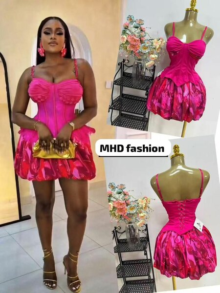 Robe Bustier Rose Élégante