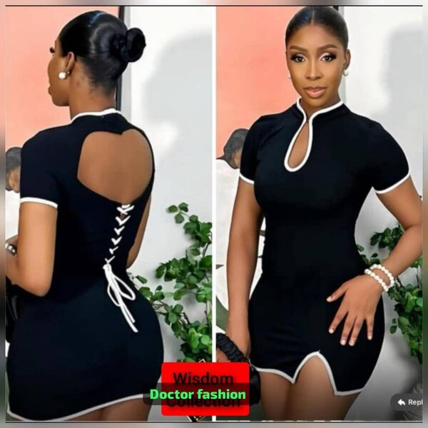 Robe moulante noire élégante