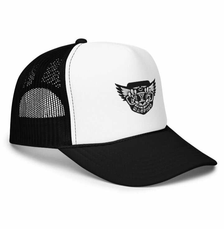 _Baseball Trucker Cap. Black White