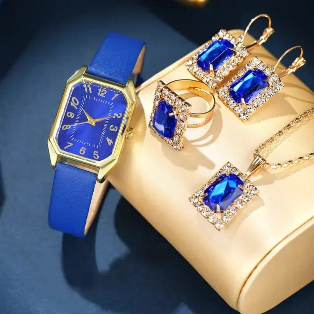 Ensemble Montre et Bijoux Brillants