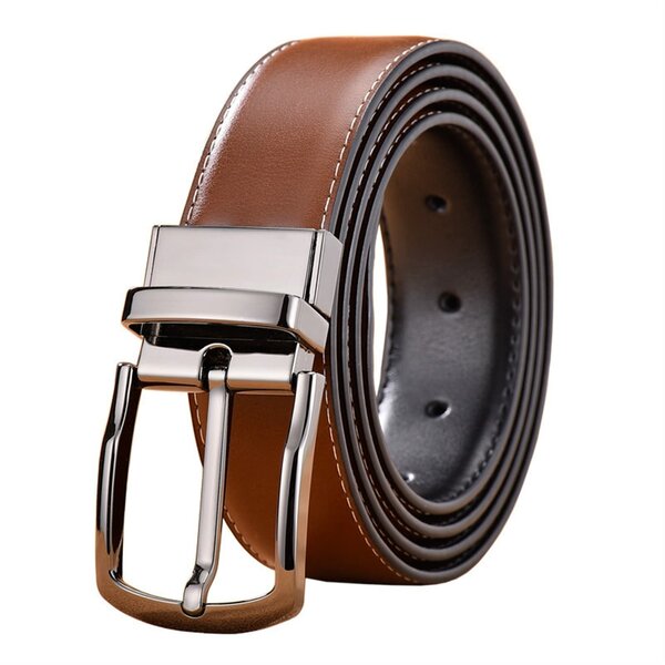 Ceinture en cuir marron élégante