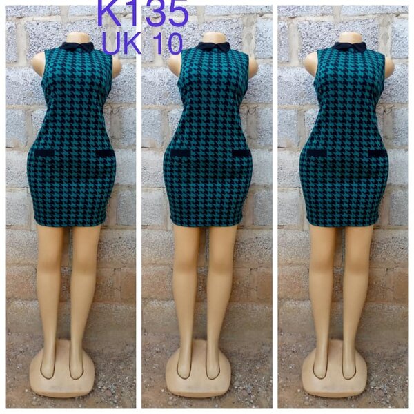Green houndstooth dress size 10