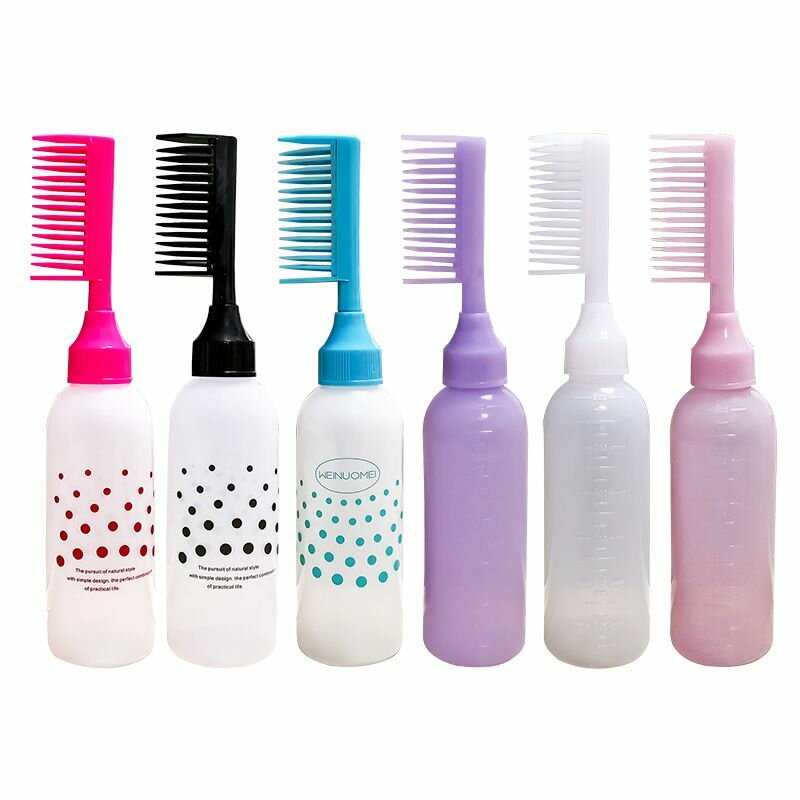 Hair Dye Applicator Bottles with Comb