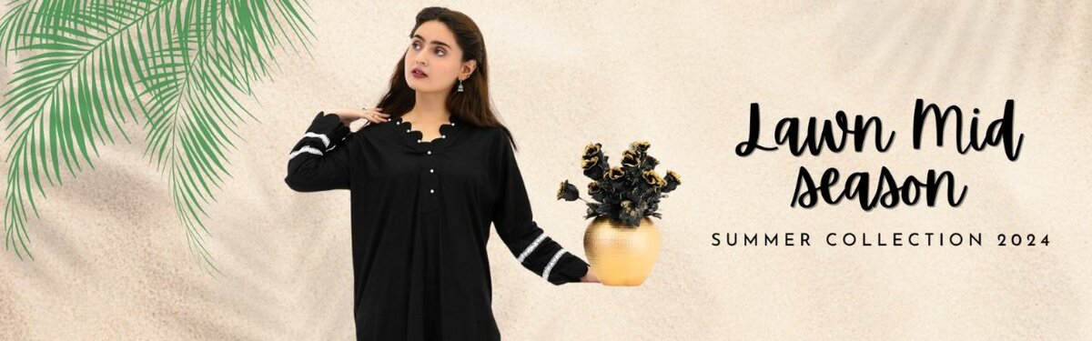 Black 2-Piece Lawn Crochet Set