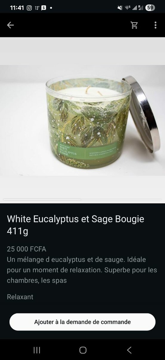 Bougie Parfumée Eucalyptus Sage