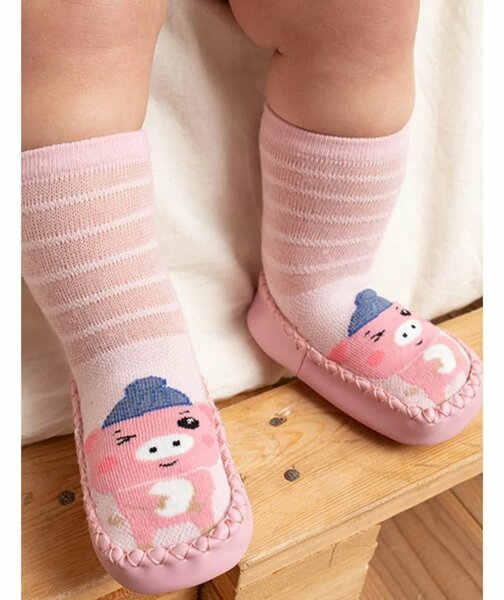 Chaussons d'intérieur bébé rose
