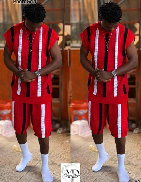 Ensemble décontracté rayé homme