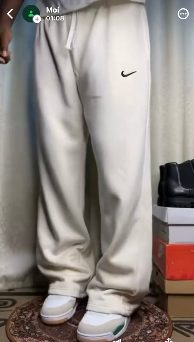 Pantalon Nike Jogging Blanc