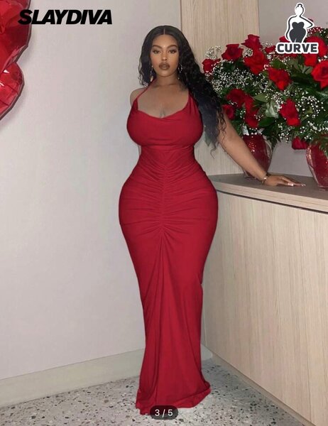 Backless knot ruched dress