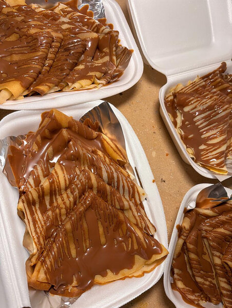 Crêpes fourrées au chocolat