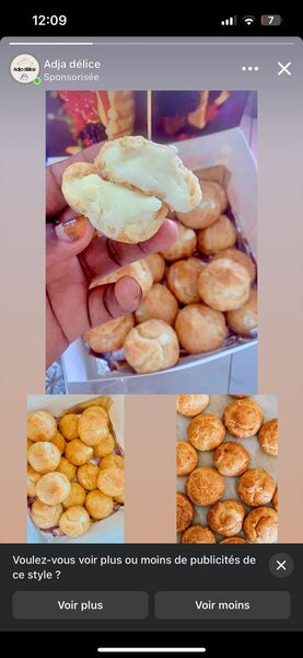 Pate à choux a la crème