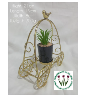 Flower Pots in Golden Metallic (Imported)