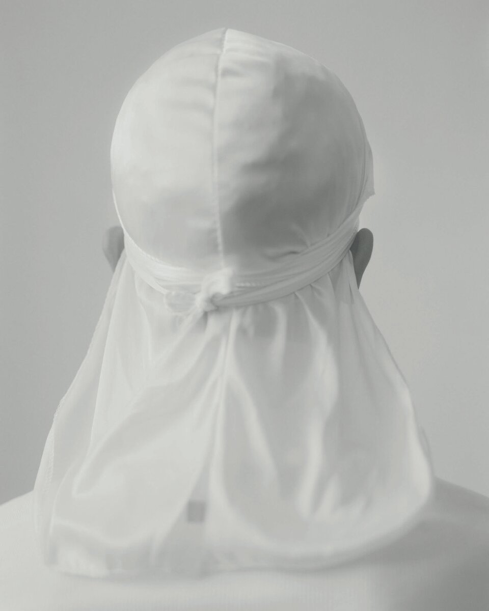 Durag en soie blanc élégant