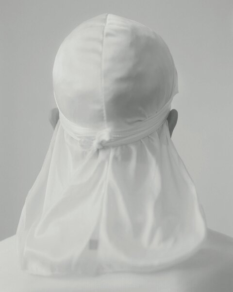 Durag en soie blanc élégant