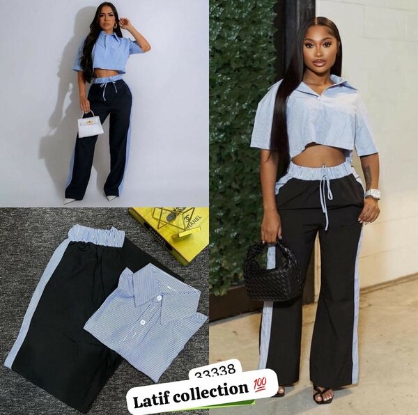 Ensemble crop top et pantalon