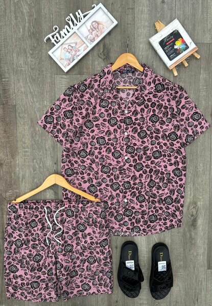 Ensemble chemise et short floral