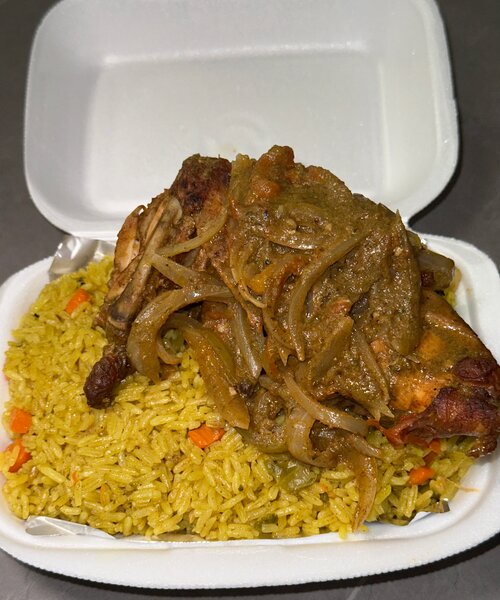 Riz au curry avec poulet