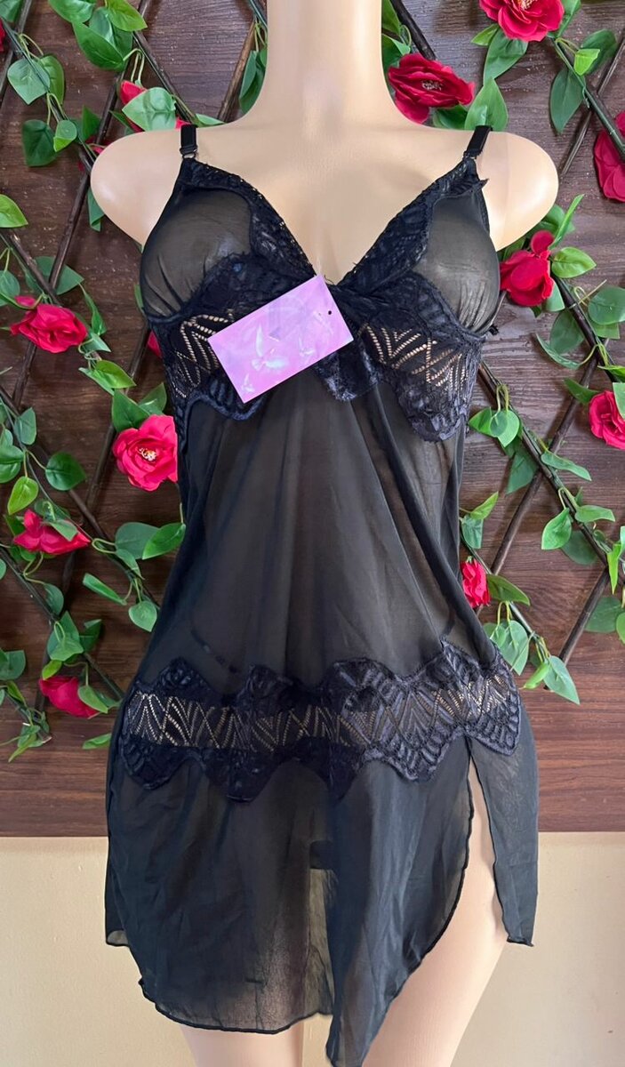 Nuisette dentelle transparente