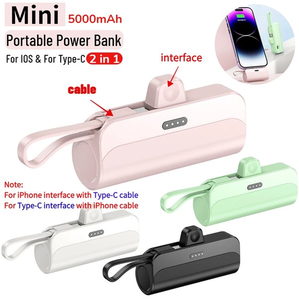 Mini Power Bank 5000mAh USB-C