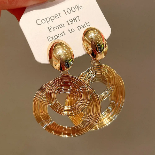 Boucles d'oreilles cercles dorés