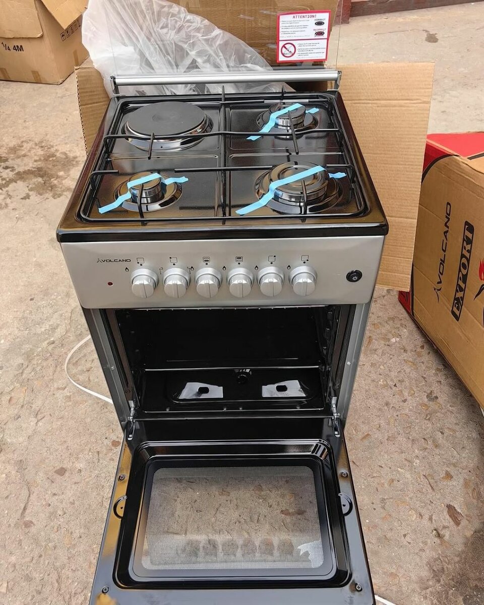 Volcano 3x1 burner 3 gas Stove and 1 electric