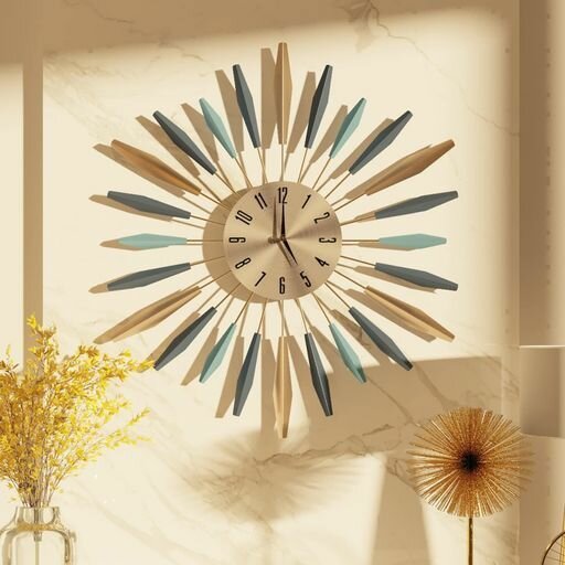 Mid Century Silent Non-Ticking Wall Clock