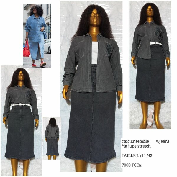 Ensemble jupe et chemise chic