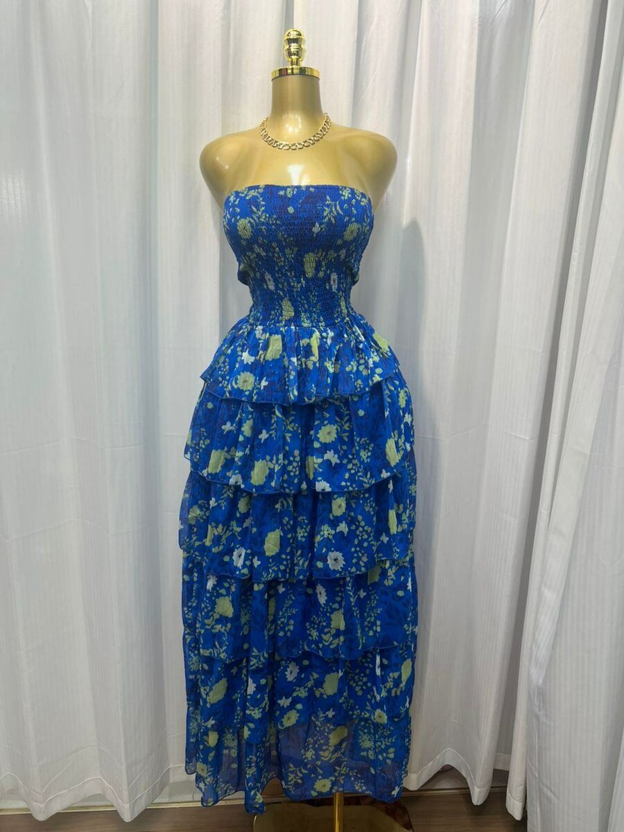 Robe longue fleurie