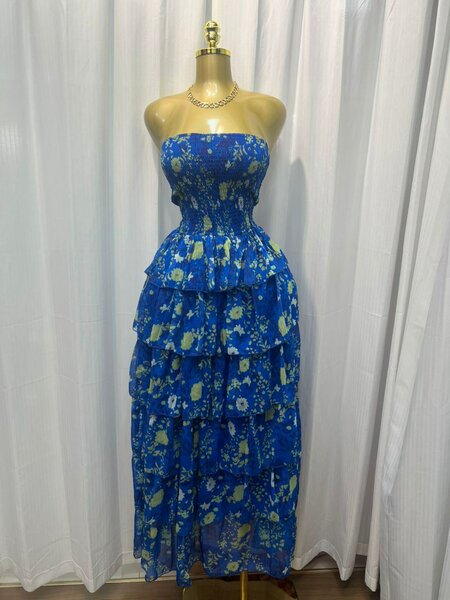 Robe longue fleurie