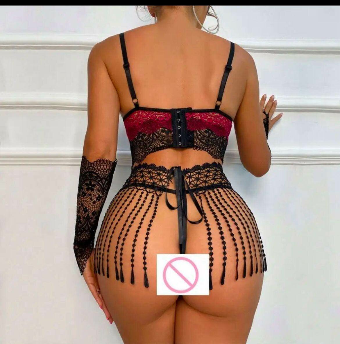 Ensemble lingerie dentelle sexy