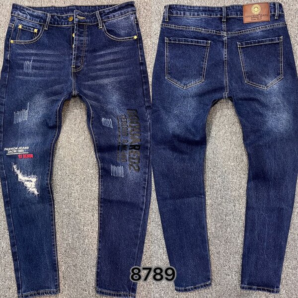 Jean bleu pour hommes décontracté