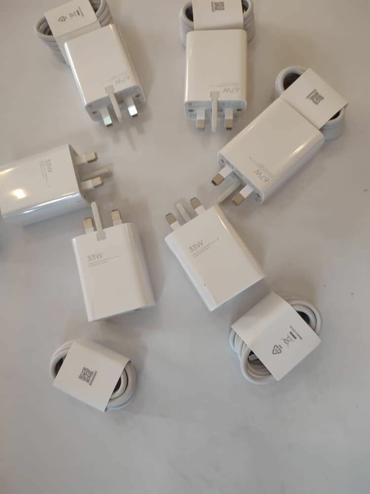 Original Xiaomi 33 and 67watts type C chargers