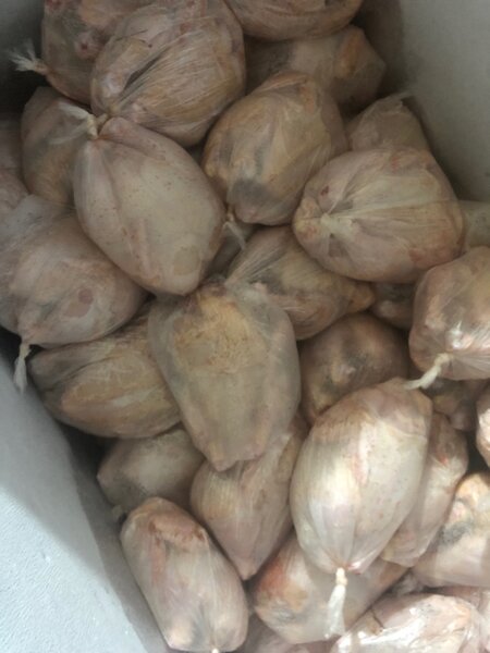 Poulets entiers emballés