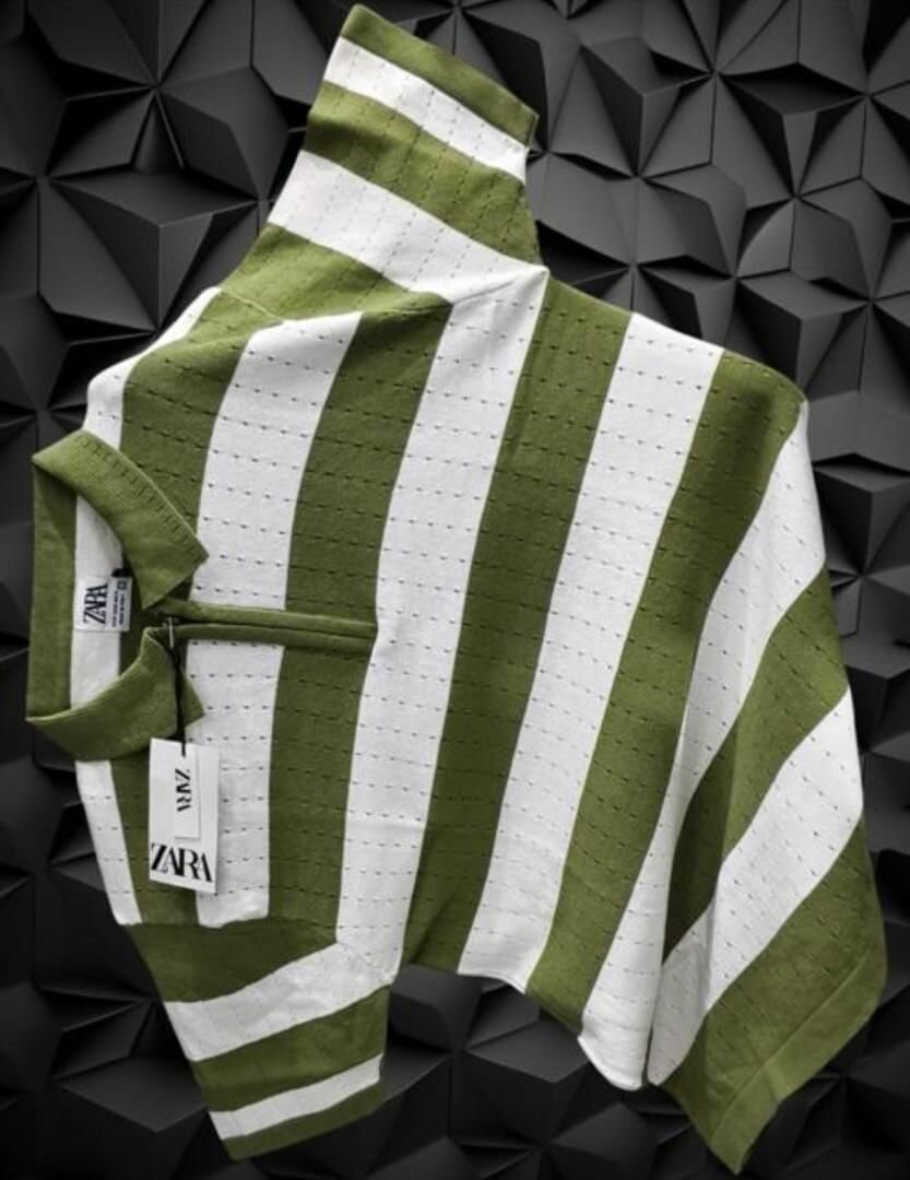 Polo Zara à Rayures Vertes
