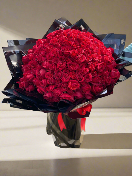 Valentine special 300 Fresh Rose Flowers Bouquet