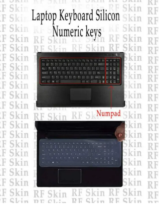 Laptop Keyboard Silicone Waterproof Protector For Numpad or without numpad Laptop - Transparent