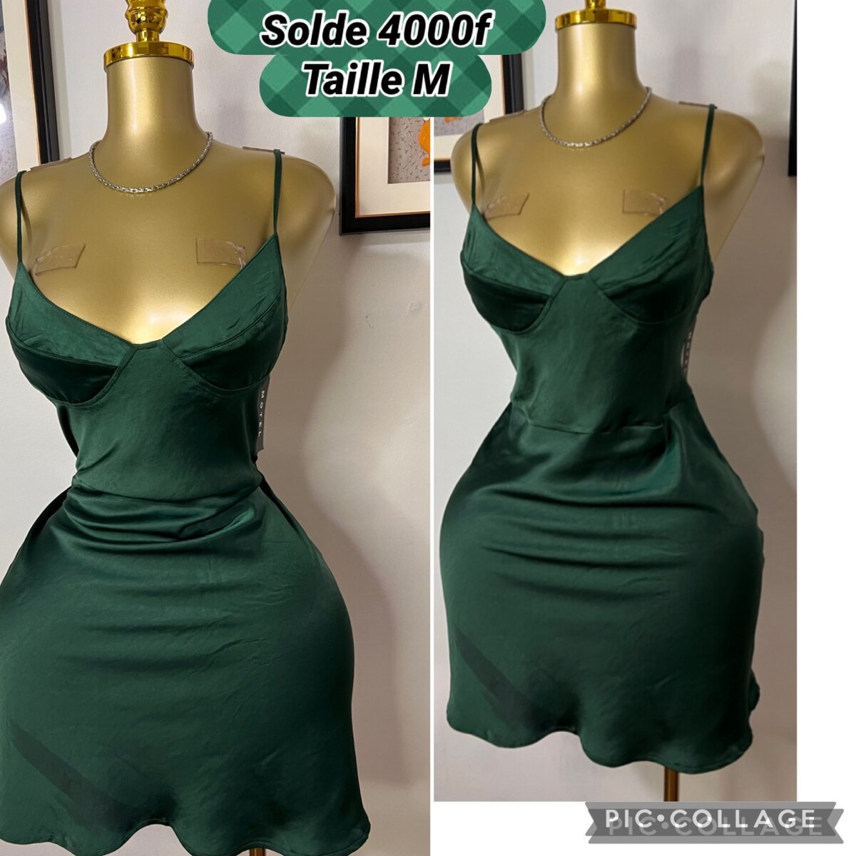 Robe Satinée Émeraude