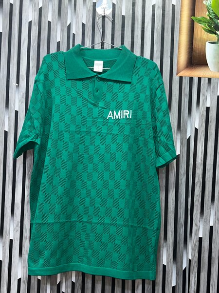 Polo vert classique AMIRI