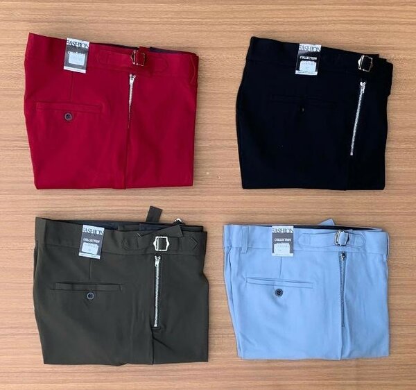 Adjustable Material Trousers with Zip Pockets