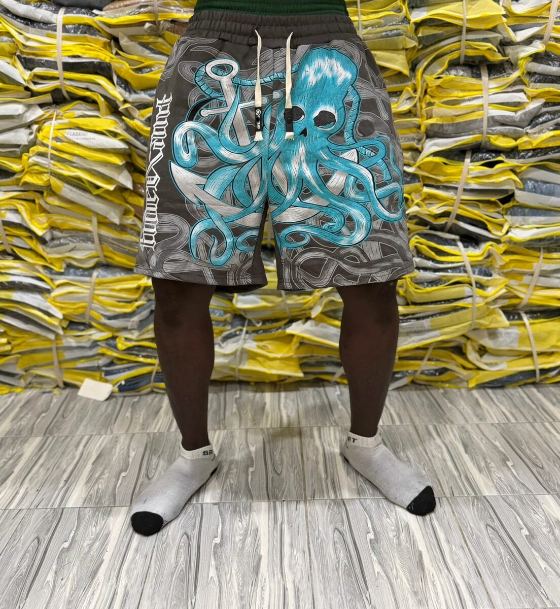 Shorts en graphisme de pieuvre