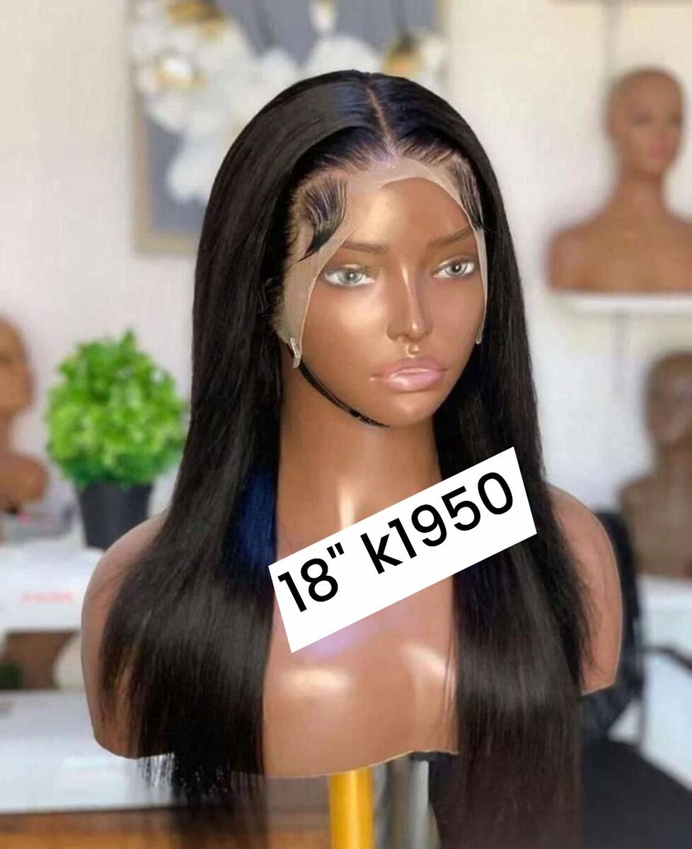 wig with long black