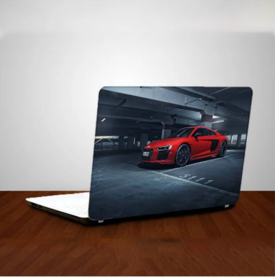 Red Audi Laptop Back Skin-Laptop Skin Vinyl Sticker Decal, 13 13.3 14.6 15 15.4 15.6 inch Laptop Skin Sticker Cover For All Laptops