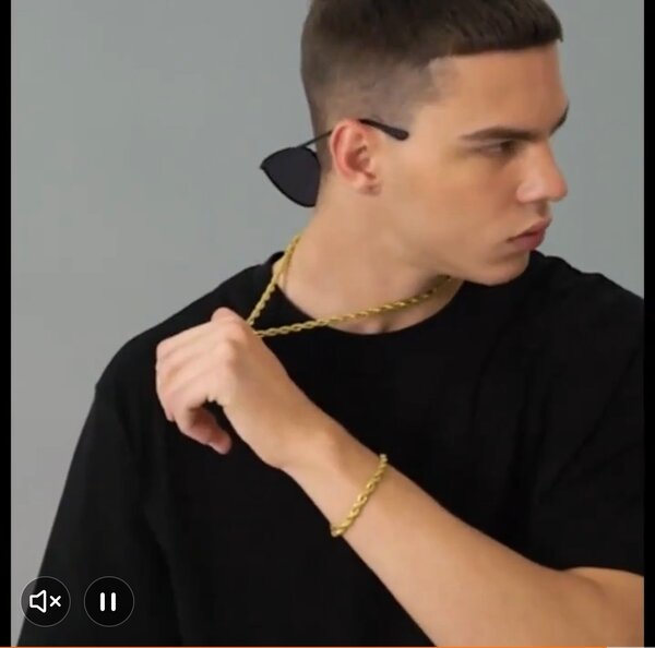 Bracelet chaîne torsadée homme